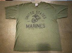 Bayside Men’s United States Marines The Few The Proud 100% Cotton Made In USA XL