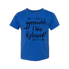 Christian Unisex Graphic Tee Featuring The Phrase I Was Released In Energetic Ha