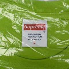 NWT Supreme FW17 Dollar Bill Logo T-Shirt Tee Lime Green SEALED Mens L AUTHENTIC
