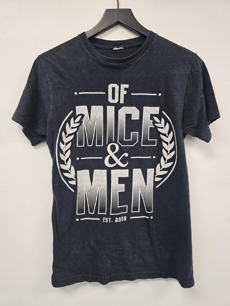 Of Mice & Men Shirt Mens Medium Black Band Graphic Tee Rock Music 2009