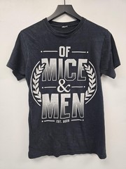 Of Mice & Men Shirt Mens Medium Black Band Graphic Tee Rock Music 2009