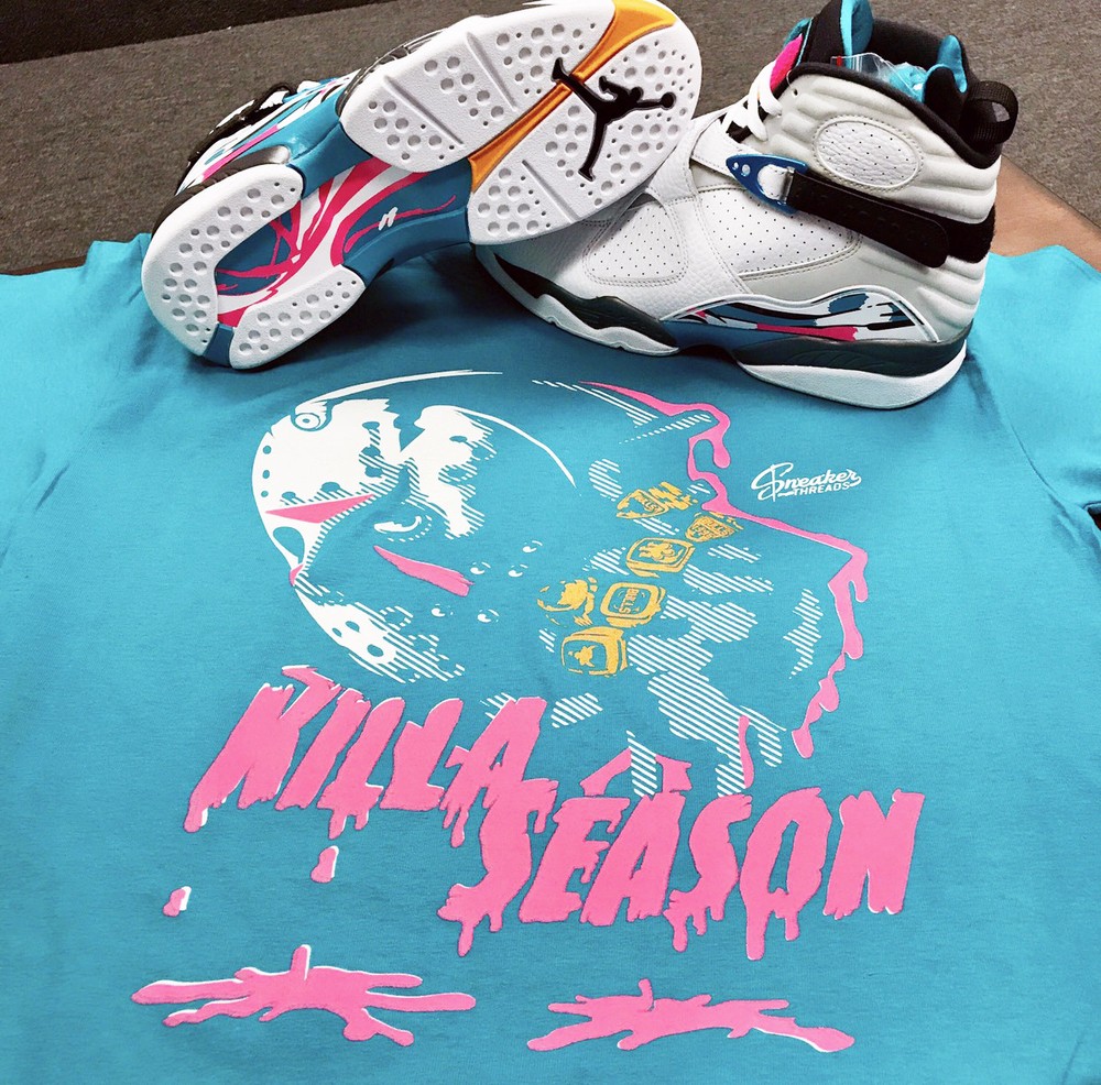 Shirt Match Jordan 8 South Beach Turbo Green Shoes – Killa Season Tee