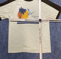 Vintage New Smyrna Beach T Shirt Mens Medium Brown Surfer Beach 70s 80s Thin