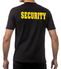 MENS SECURITY GUARD UNIFORM MMA HEAVY WEIGHT TIGHT NECK DURABLE THICK T-SHIRTS