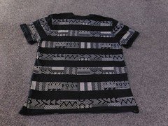 Nike Shirt Mens XL Black White Geometric Pattern Athletic Tee Pocket Streetwear