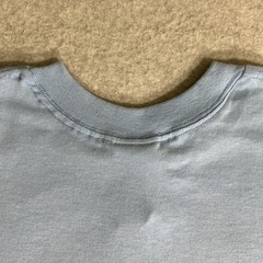 Vintage 60’s/70’s Plain Baby Blue 50/50 Cotton Poly Blend T-Shirt XL Blank