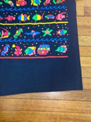Vintage 90s Eyes on California Tropical Sea Life Neon Puff Print T-Shirt