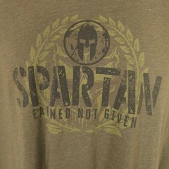 Spartan Race T Shirt Mens Size XL Green Earned Not Given