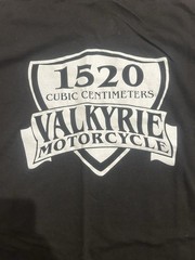 Vintage Valkyrie Motorcycles T-shirt Size Large Black Biker Grunge Y2K Hanes