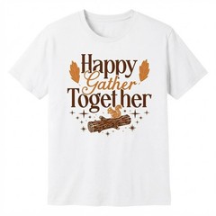 Happy Gather Together Squirrel Autumn Thanksgiving T-shirt For Men Women