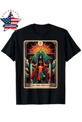 High Priestess Tarot Card Graphic T-Shirt Vintage Major Arcana Mystic Tee
