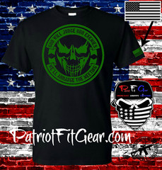 t-shirt,God will judge our enemies,Gun Rights,Molon Labe,Death Skull,Infidel
