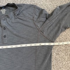Kuhl Mens Gray Cotton Lyocell Blend Long Sleeve Henley Shirt Size Medium
