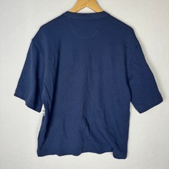 Mode of One Mens Ottoman Tee Caspian Waters Navy Blue Ribbed T-Shirt Medium NEW