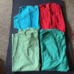 4 Fruit of the loom Men’s Cotton Plain Crew Neck Short Sleeves T-Shirts XL NEW