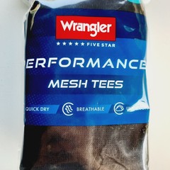 3 Pack Wrangler Men’s Quick Dry Performance Mesh Tees Black Size XL