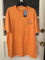 IZOD Saltwater T-Shirt Flamingo Beer Short Sleeve Orange LT Cotton Blend Men’s