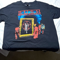 Gildan Softstyle Rush Moving Pictures Black Graphic Tee Crew Neck L Cotton