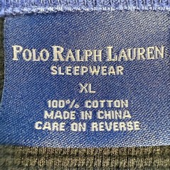 Polo Ralph Lauren Sleepwear XL Black Waffle Knit Long Sleeve Shirt