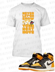 Never Let Them Know Graphic Pro Club Shaka Sneaker Tee Shirt J1 Retro OG Sport T
