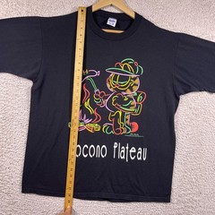 Vintage Garfield Pocono Plateau T-Shirt Adult XL Black 80’s 90’s USA Camping