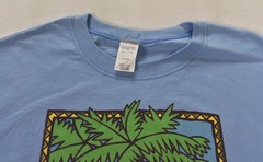 Vintage Hawaii T Shirt Mens Medium Graphic Floral Palm Trees Print Made USA
