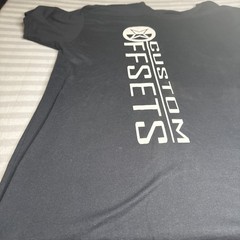 Custom Offsets Logo T-Shirt Black Size XXL Wheels Trucks Automotive