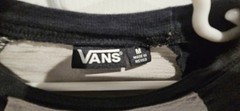 VANS boys Long Sleeve Graphic T-Shirt White Black Yellow Size M