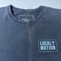 Retro Local Motion Waikiki Shoreline Hotels Surf Shirt Large Surfer Gray Vintage