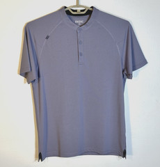 RHONE Men’s Medium light Purple Stretch Short Sleeve Delta Pique Henley