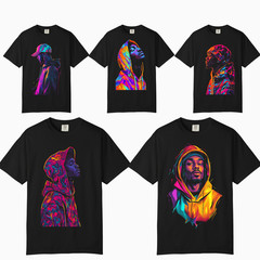 Neon Hip Hop Graphic T-Shirt, Comfort Colors T Shirt, Unisex Streetwear Tee
