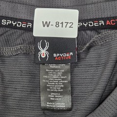 Spyder Men Shirt XL Gray Embroidered Activewear Logo Short Sleeve