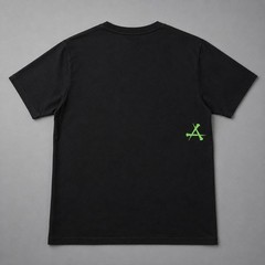 Affliction Graphic Print T-Shirt Black Green XL