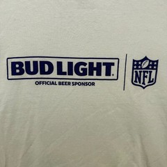 Bud Light T Shirt Mens Large NFL Official Beer Sponsor Minimalist Football Delta