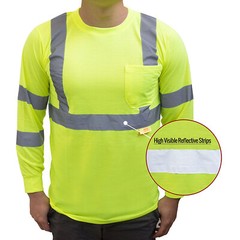 Hi Vis T Shirt Class 3 Reflective Safety Long Sleeve HIGH VISIBILITY-L9091/92