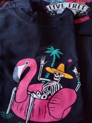6 Fun, Colorful T Shirts, Clean and Ready to Wear, Unisex, Medium size $15