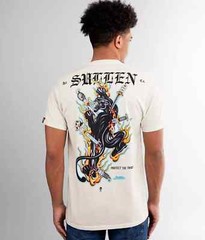 Men’s Sullen Art Collective Premium Red Electric Tattoo Panther T-Shirt S-XXXL
