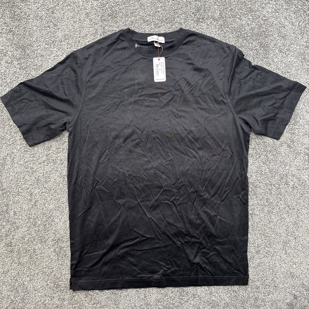 Mens Peter Millar Crewneck T Shirt Black MF13K100 Short Sleeve Solid Stretch