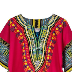 100% COTTON Unisex Dashiki Africa Tribal Print Festival Kaftans Shirt Blouse Top
