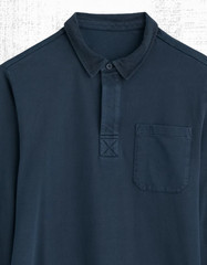 Men’s Seasalt T-shirt Cotton Collared Button Up Rugby Top Cotton Pockets Navy