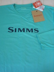 Simms Fishing L/S Tech Shirt Sun Top Tee, NWT – Men’s XL – Gulf Blue, UPF 30+