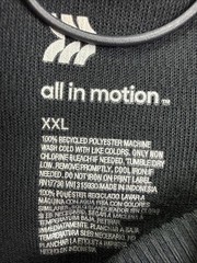 All In Motion Shirt Mens XXL Black Waffle Henley Thermal Long Sleeve NWT