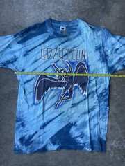 Vintage 80s Led Zeppelin Swan Song Tie Dye Single Stitch Band T Shirt XL