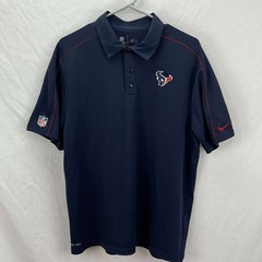 Nike NFL Houston Texans On Field Polo Golf Shirt Dri-Fit Navy Men’s Size Large L