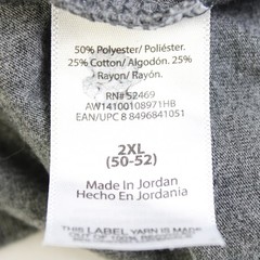 Athletic Works Men’s 2XL Gray Pocketed T-Shirt Casual Cotton Tee