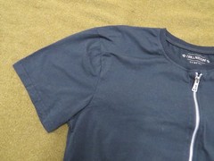 TRILLNATION Men’s Gray XL Zipper T-Shirt Asymmetrical Hem Stretch Cotton Blend