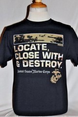 LOCATE CLOSE WITH & DESTROY T-Shirt 7.62 Design SIZE XL Pre-shrunk cotton, Black