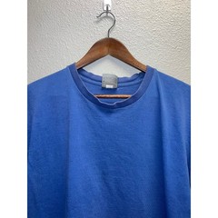 Nike Blue Blank Shirt Y2K Swoosh Just Do it Short Sleeve Long Length Tee 2000s L