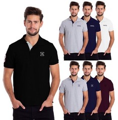 westAce Men’s Stretch Polo Shirt Men’s Golf Sleeve Top Fit Cotton Shirt