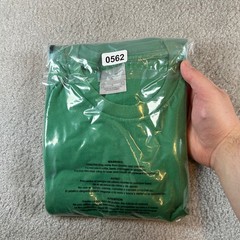 Vintage Y2K Nike T-Shirt Men’s Large Green Embroidered Swoosh Logo Short Sleeve